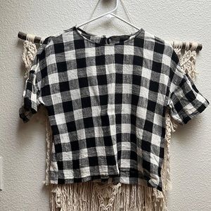 Zara checked gingham top